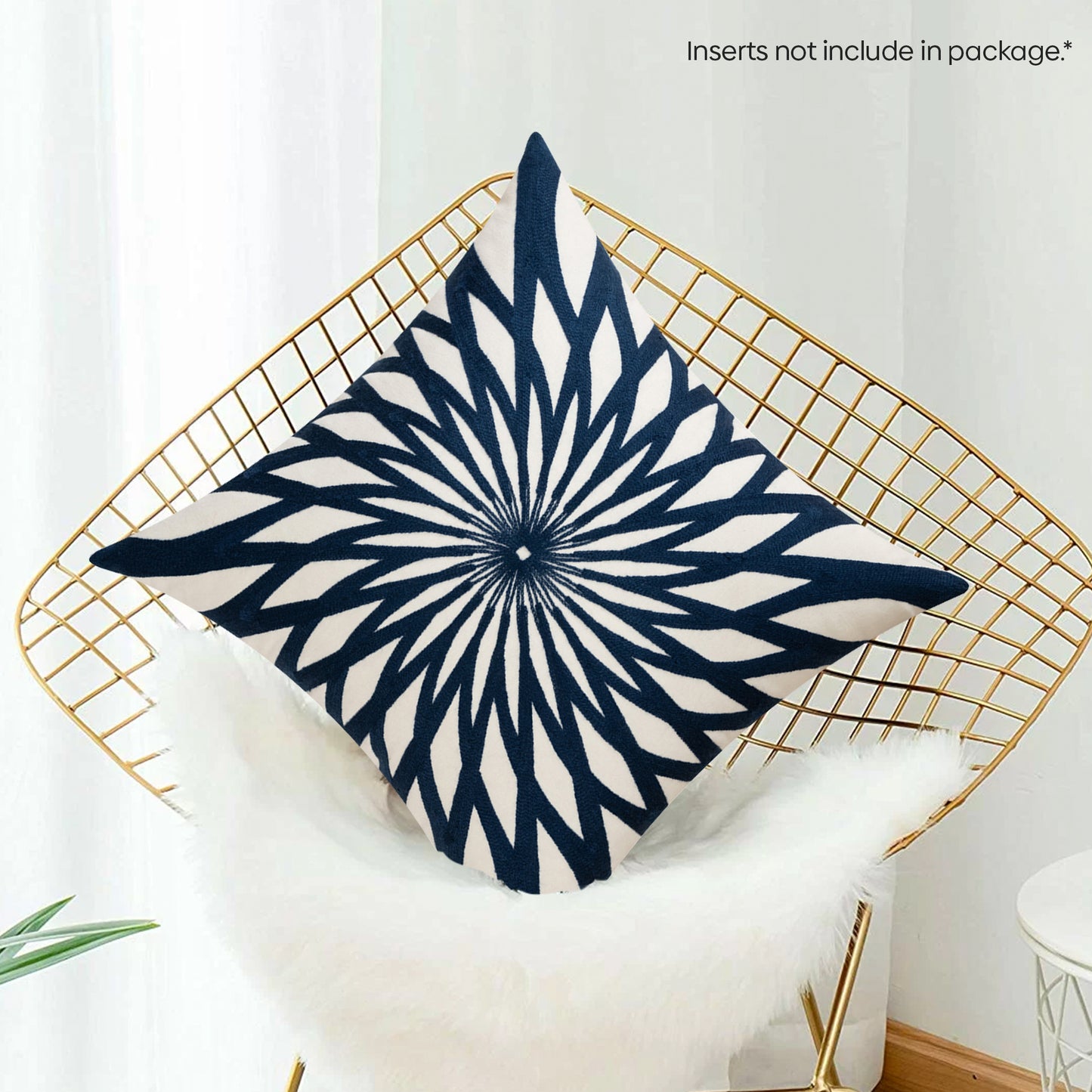 Chinese Embroidery | Square Pillow Covers | Decorative Cushion | Hidden Zipper Pack of 2 45 x 45