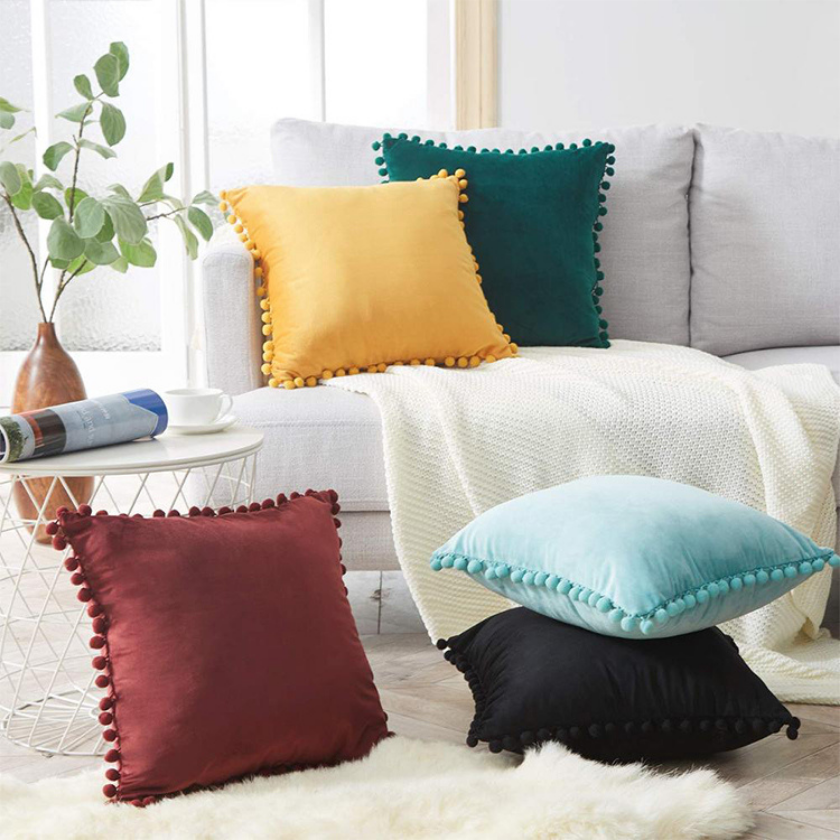 arezy Pom Pom Cushion Covers