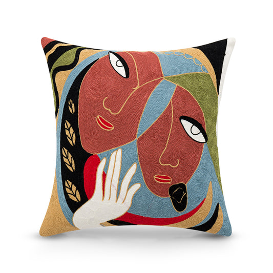 Picasso Painting | Embroidered cushion | Throw Pillows For Couch |Throw Pillow Design | Cushion Cover | Frida Kahlo Style 5