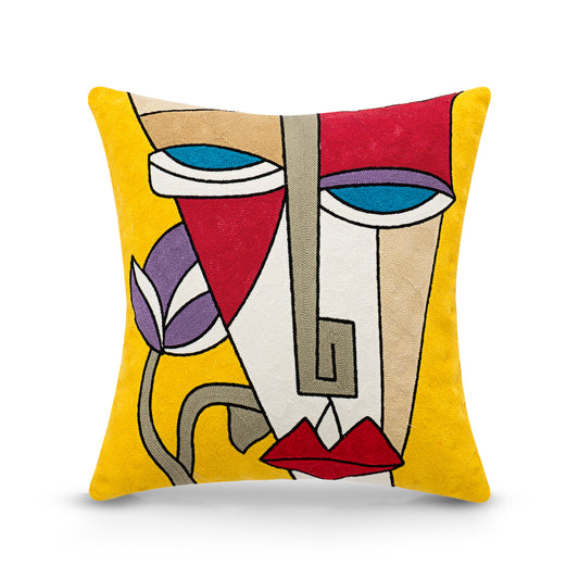 Picasso Painting | Embroidered cushion | Throw Pillows For Couch |Throw Pillow Design | Cushion Cover | Frida Kahlo Style 9