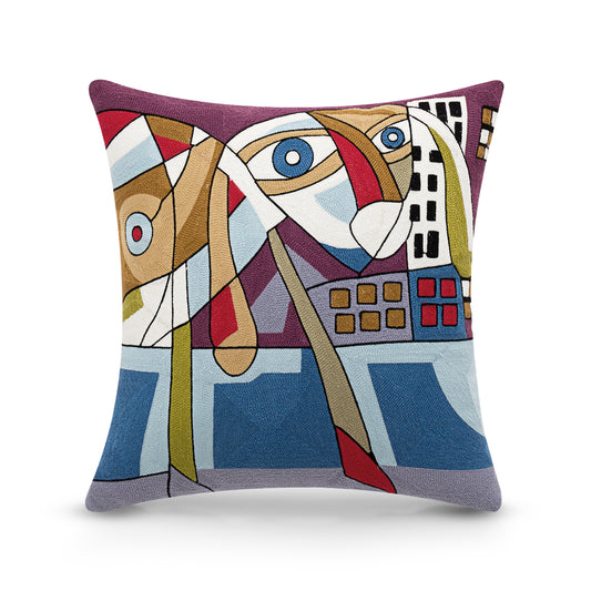 Picasso Painting | Embroidered cushion | Throw Pillows For Couch |Throw Pillow Design | Cushion Cover | Frida Kahlo Style 4