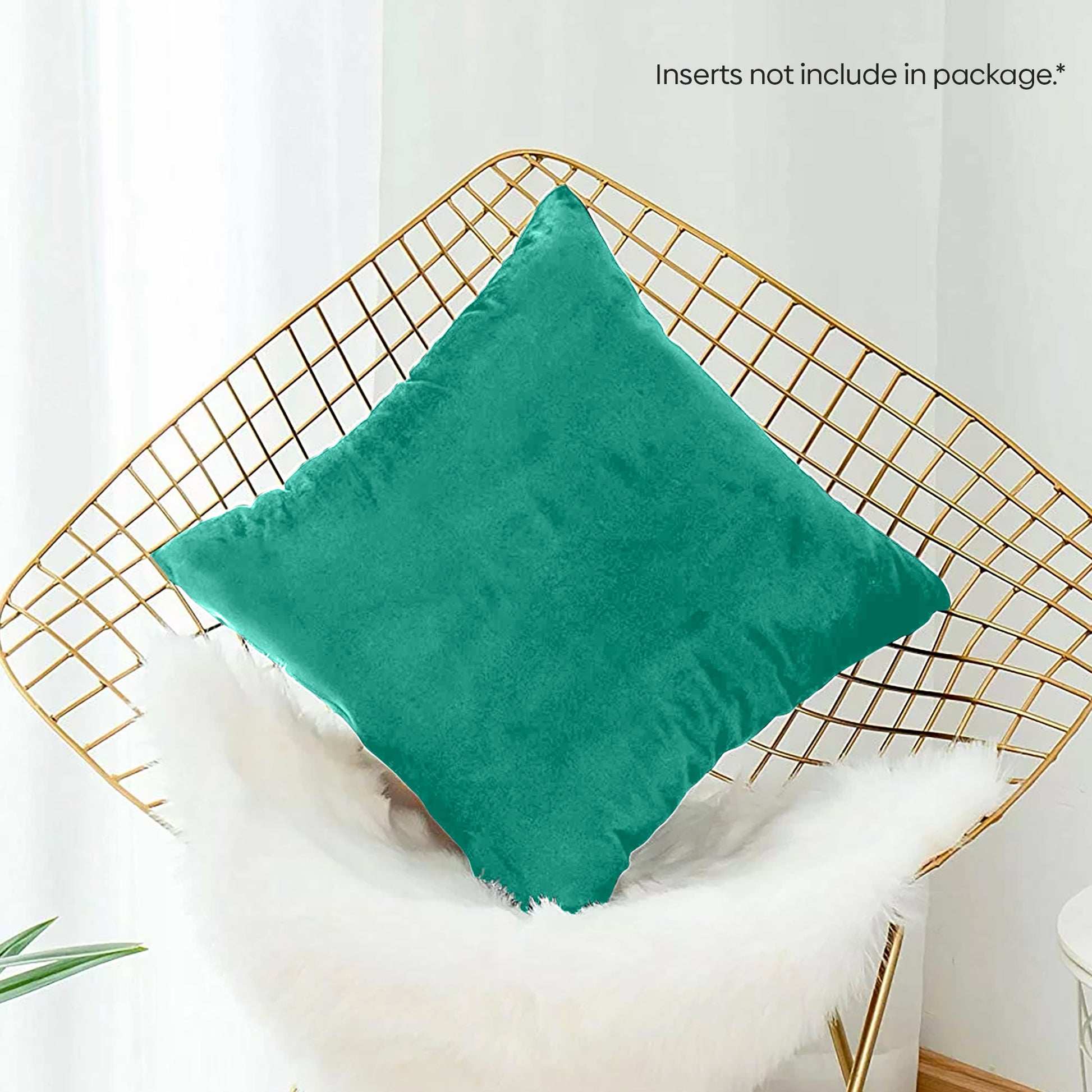 Velvet Cushion | Teal Cushion | Cushion Cover | 45 x 45 | Decorative Cushion | Throw Pillow Covers | Velvet Sofa | Velvet Fabric | Gifts for Her Gift Set | Pack of 2 UK