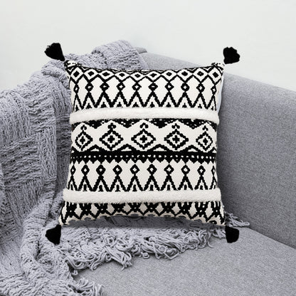 Boho Style Pillow Covers | Boho Cushion | with Tassel Cushion Covers | Embroidered Tufted Cushion | Boho Style 7 for  Boho Bedroom & Boho Living Room