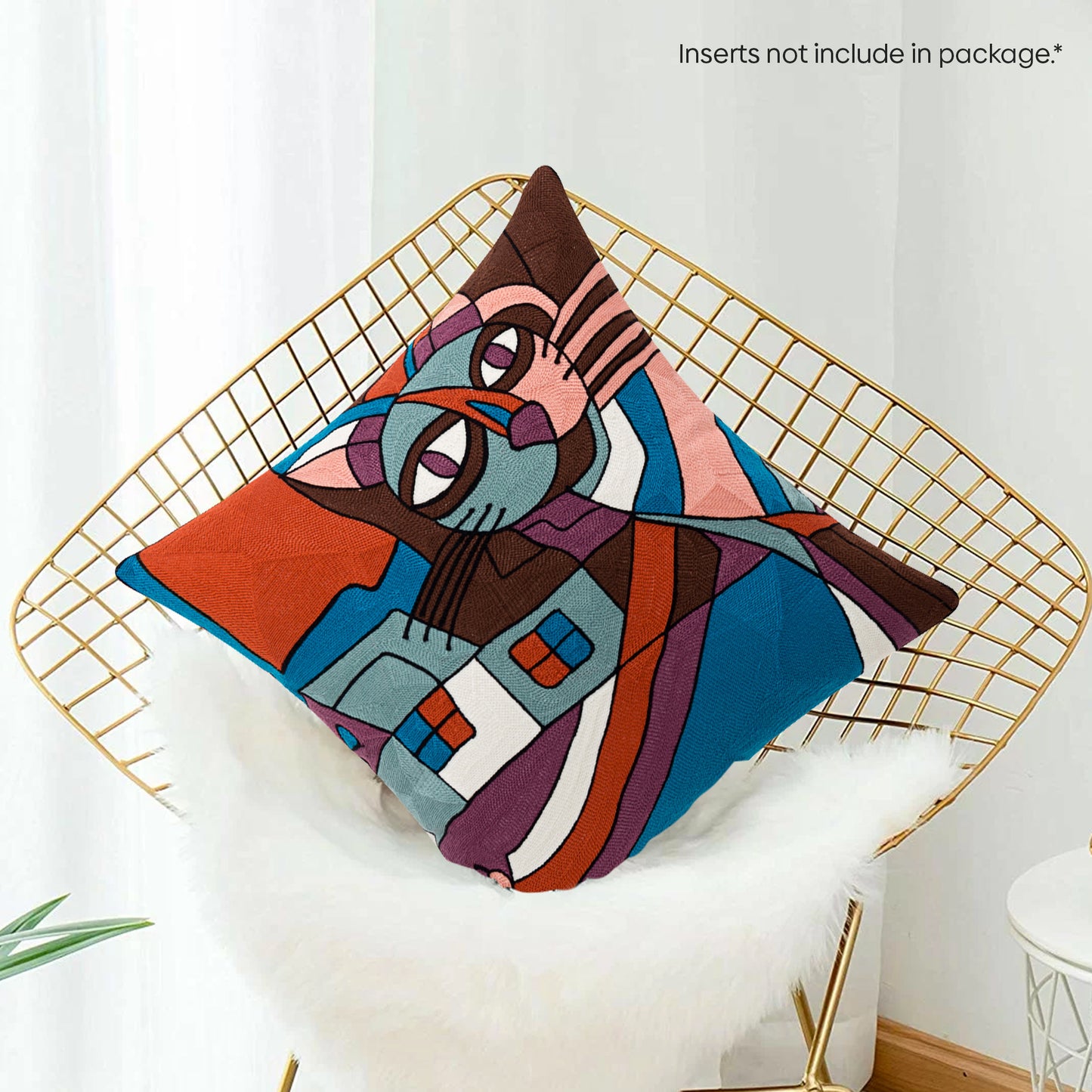 Picasso Painting | Embroidered cushion | Throw Pillows For Couch |Throw Pillow Design | Cushion Cover | Frida Kahlo Style 2