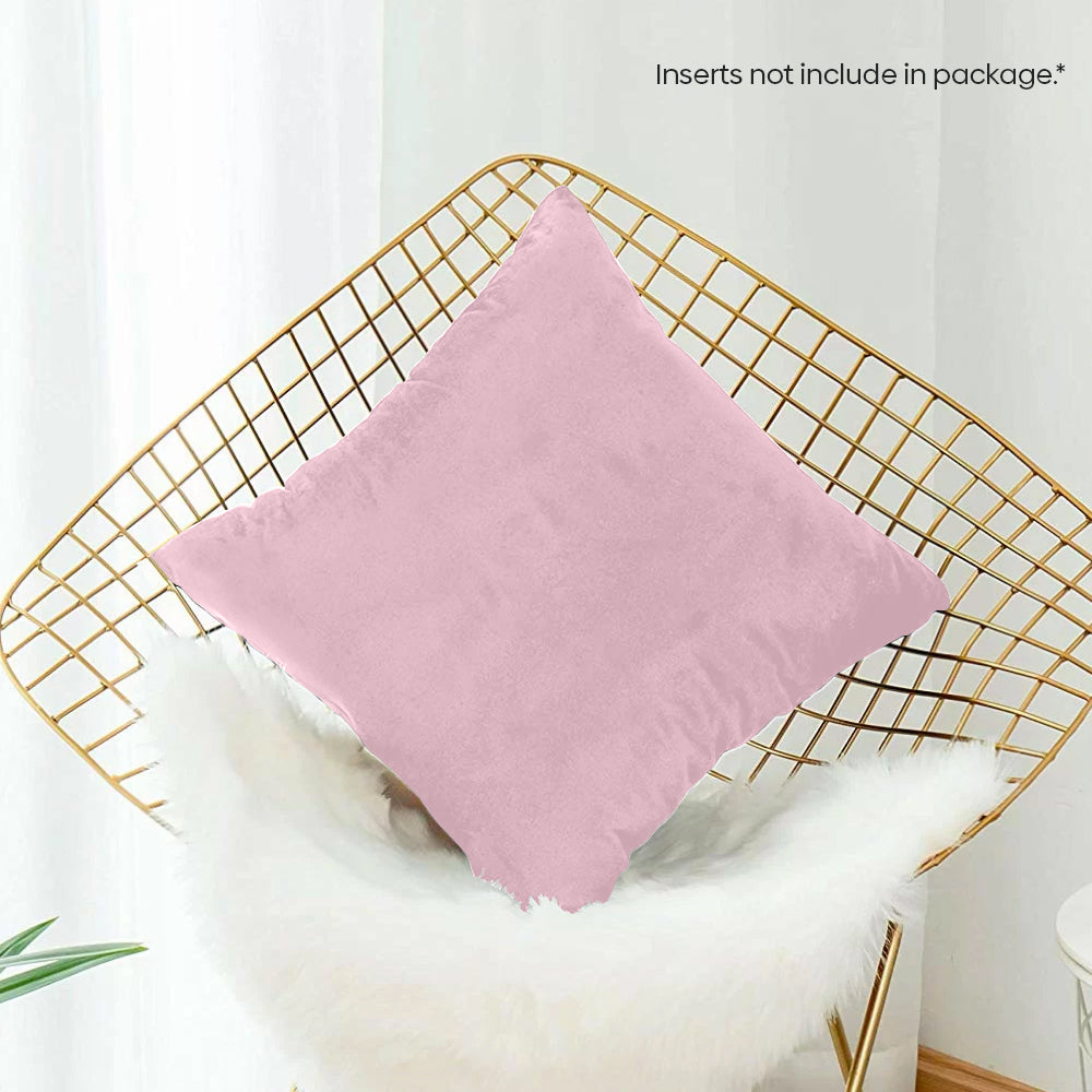 Velvet Cushion | Pink | Cushion Cover | 45 x 45 | Decorative Cushion | Throw Pillow Covers | Velvet Sofa | Velvet Fabric | Gifts for Her Gift Set | Pack of 2 UK